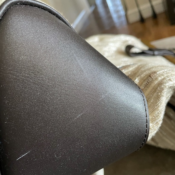 Reiss large satchel bag in lustery tweed w leathr - Picture 12 of 13